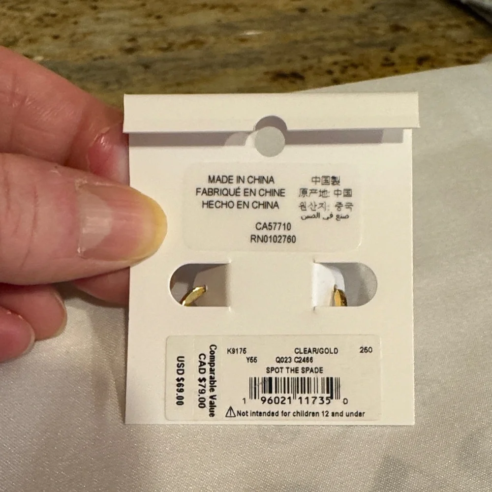 Kate Spade Gold and Silver Dangle Earrings( so sweet& pretty) - Picture 2 of 5